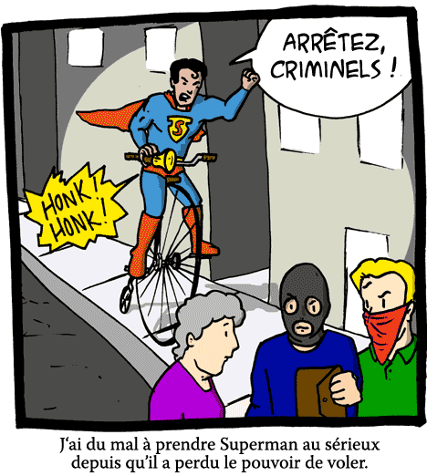 le nouveau vélo de Superman