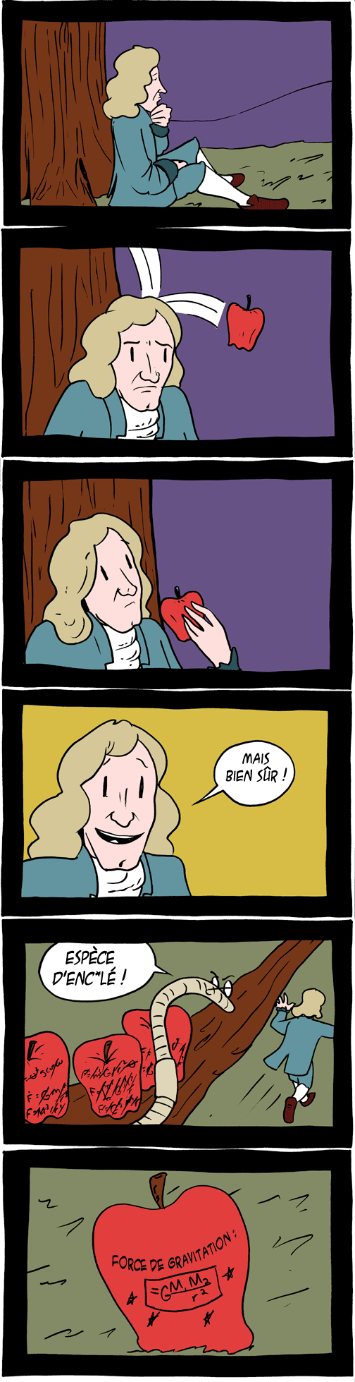comment Isaac Newton a découvert la force de gravitation